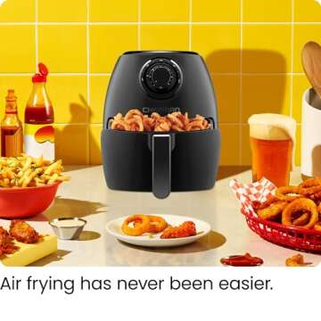 CHEFMAN 3.6 Qt Small Air Fryer - Nonstick & User-Friendly!