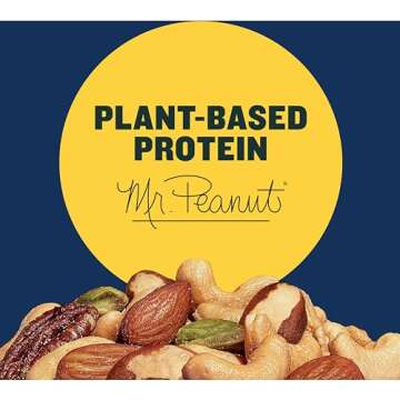 PLANTERS Deluxe Mixed Nuts, Cashews, Almonds, Pecans, Pistachios, Hazelnuts, Roasted with Sea Salt, Party Snacks, Plant-Based Protein, Quick Snack for Adults, After School Snack, 27oz Container