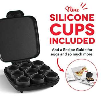 DASH Sous Vide Style Family Size Egg Bite Maker for Breakfast Bites, Sandwiches, Healthy Snacks or Desserts, Keto & Paleo Friendly (9 Servings), Aqua