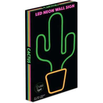 Neon Green Cactus Sign