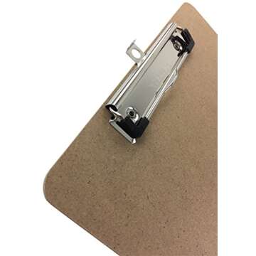 Trade Quest Clipboard (Pack of 6) Letter Size Low Profile Clip Hardboard