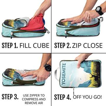 Compression Packing Cubes, Organizers for Travel (National Park)