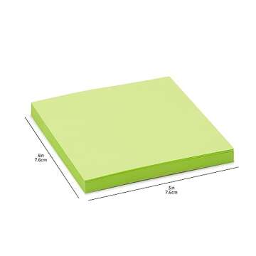 Amazon Basics Bulk Sticky Notes 3x3 inch, Office Supplies for Desk, 24-Pack, Assorted Colors