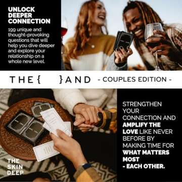 {THE AND} Couples Edition - 199 Meaningful Conversation Cards for Couples - Questions to Deepen Connection & Build Relationships - Date Night Card Game for Adults by The Skin Deep