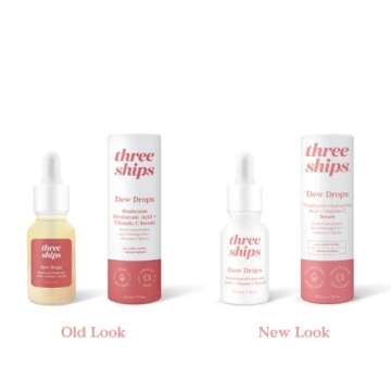 Three Ships Dew Drops Hyaluronic Acid And Vitamin C Serum - Vegan Facial Serum Brightens And Plumps Skin - Intensive Natural Face Serum for All Skin Types- As Seen on Dragon’s Den, 15 Ml