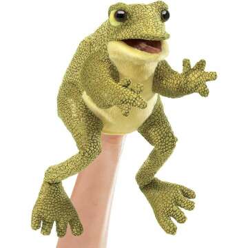 Folkmanis Funny Frog Hand Puppet – Hilarious & Adorable Plush Toy