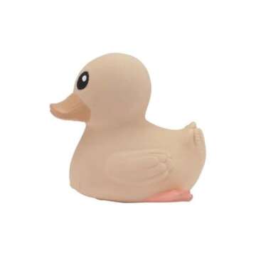 HEVEA Kawan Mini Rubber Duck - 100% Natural Rubber Baby Bath Toy - Eco Friendly, Perfect for Playing, Teething, and Bathing - Mold Free Bath Toys - Choco Latte