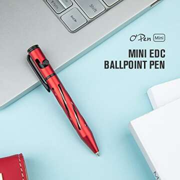 OLIGHT O'Pen Mini Black Ink EDC Pen in Red