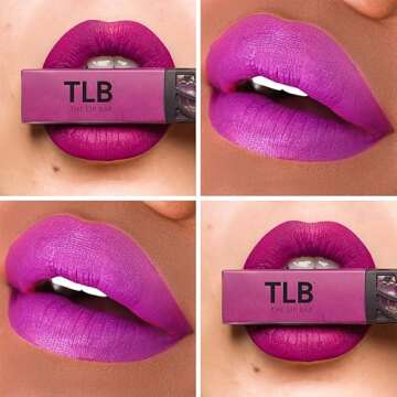 The Lip Bar - Nonstop Liquid Matte Lipstick, Prima Donna (Fuchsia Purple) - High Pigment - One Swipe - Long Lasting - Jojoba Oil & Vitamin E - Vegan & Cruelty Free - Makeup & Cosmetics - .24 fl oz