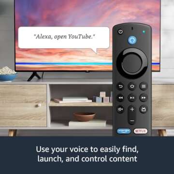 Amazon Alexa Voice Remote (3rd Gen) with TV controls, Requires compatible Fire TV device, 2021 release