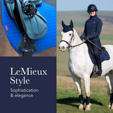 LeMieux General Purpose Suede Square Saddle Pad - English Saddle Pads for Horses - Equestrian Riding Equipment and Accessories (Hunter Green - Large)