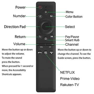 Samsung Smart TV Universal Remote with Streaming Buttons