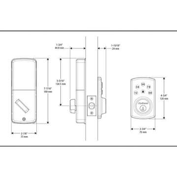 Kwikset Powerbolt 907 Keyless Entry Deadbolt Electronic Door Lock, 6 Button Keypad, Auto Locking, with Keyed Pick Resistant SmartKey Re-Key Security Technology, Venetian Bronze