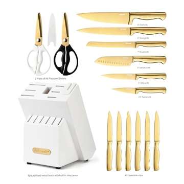 McCook® Golden Titanium Stainless Steel Kitchen Knife Sets