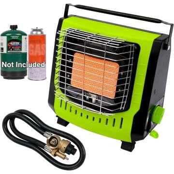 Dual Fuel Portable Gas Heater with Safety Features for Indoor/Outdoor Use