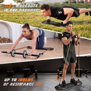 LALAHIGH Portable Home Gym System for Total Fitness