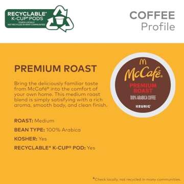 McCafe Premium Roast Medium K-Cup Pods - 96 Count