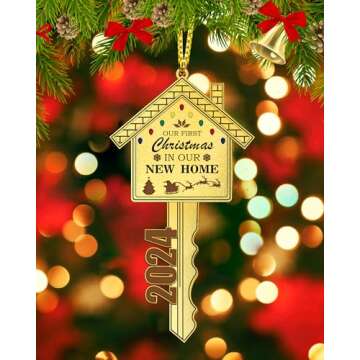 New Home Ornament 2024 House Warming Gifts Our First Christmas in New Home Essentials Ideas Women Housewarming Keepsake for Home Couple