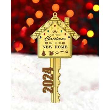 New Home Ornament 2024 House Warming Gifts Our First Christmas in New Home Essentials Ideas Women Housewarming Keepsake for Home Couple