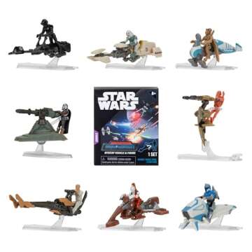 STAR WARS Micro Galaxy Squadron Desert Skiff Mystery Bundle - 3-Inch Light Armor Class and Scout Class Vehicles with Accessories