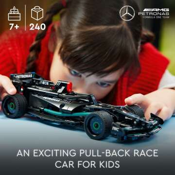 LEGO Technic Mercedes-AMG F1 W14 E Performance Pull-Back Car Toy, Vehicle Building Set for Boys and Girls, Mercedes Race Car Toy Model, Gift for Kids Ages 7 and Up, 42165