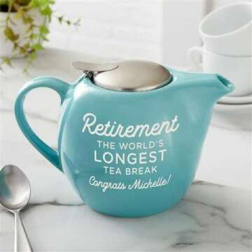 Personalized Retirement Teapot