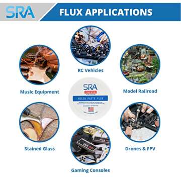 SRA Solder 135 Rosin Paste Soldering Flux For Electronics, No Clean Flux Made for Lead and Lead-Free Solder Circuit Boards and Copper Electrical Wire - Safe Clean Residues with No Goopy Mess (2oz Jar)