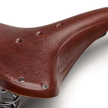 Brooks England B67 Honey, Leather Bike Saddle With Suspension Springs