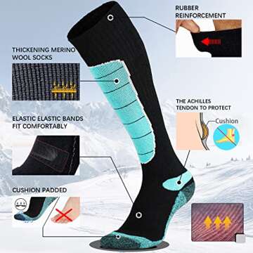 Thermal Merino Wool Ski Socks for Winter Sports