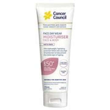 Cancer Council Face Daywear Moisturiser Invisible SPF50+