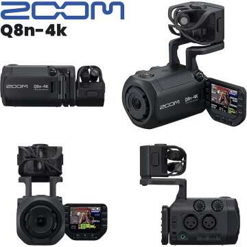 Zoom Q8n-4K Ultra High Definition Handy Video Recorder, Four Tracks of Audio Recording, for Record/Streaming Music, Podcasts + 128GB microSDXC Memory Card + Rechargeable Battery + Accessories – Bundle