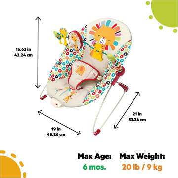 Playful Pinwheels Portable Baby Bouncer for Infants