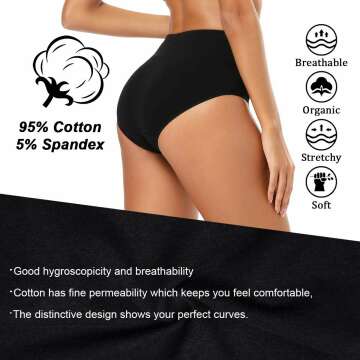 High Waisted Full Coverage Cotton Panties for Women