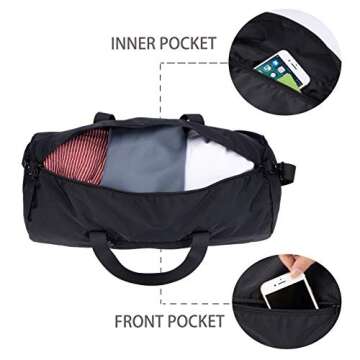 Vorspack Foldable Gym Bag - 20Inch Lightweight Travel Bag