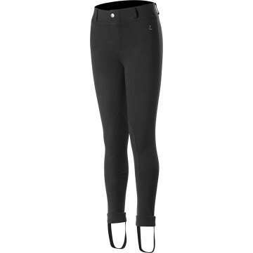 HORZE Nora Kids' English Pull-On Horse Riding Jodhpur Breeches for Schooling with Faux Leather Knee Patches
