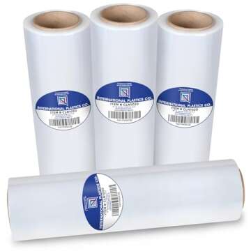 International Plastics Co. 18" Plastic Stretch Film Wrap 1200 feet 500% Stretch Ability