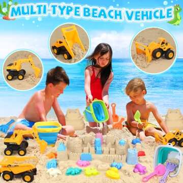 FHOZGECY 35Pcs Beach Sand Toys for Kids Fun