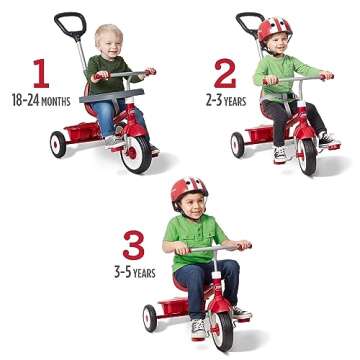 Radio Flyer 456 Stroller Tricycle, Red