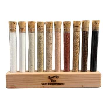 Gourmet Salt Gift Set - 10 Delicious, Natural Finishing Salts from across the Globe! - 10 Test Tube Sampler