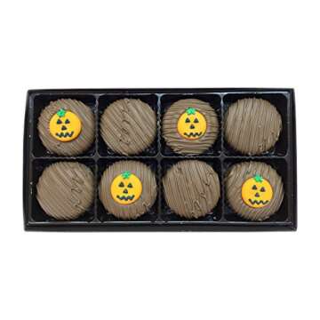 Philadelphia Candies Milk Chocolate Covered OREO Cookies, Halloween Pumpkin 8 Ounce