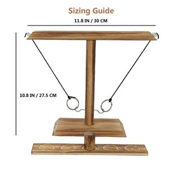 Ring Toss Games for Adults, Fun Hook and Ring Game, Handmade Wooden Interactive Game for Home, Bars and Party 2023 Newly Classic Large Size