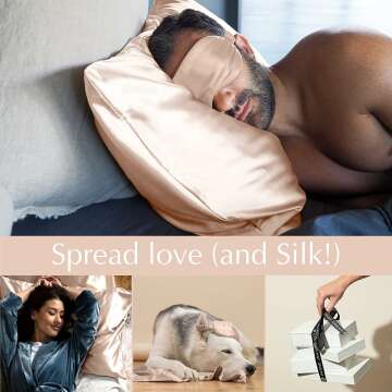 Silk Pillowcase Set for Hair & Skin - Queen Size