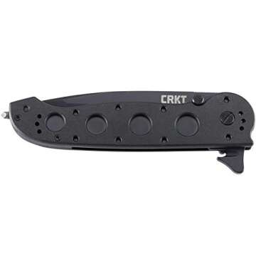 CRKT M16-14ZLEK EDC Folding Pocket Knife: Law Enforcement Everyday Carry, Black Serrated Blade, Tanto, Seatbelt Cutter Automated Liner Safety, Nylon Handle with Window Breaker, 4-Position Pocket Clip