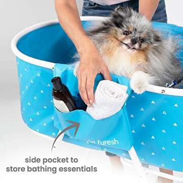 Furesh Little Dipper Dog Bath Tub - Portable & Foldable