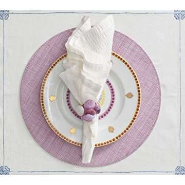 Kim Seybert Sea Stone Napkin Rings in Lilac, Set of 4