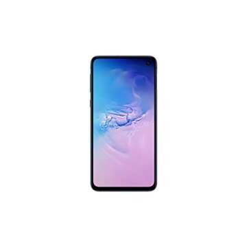 SAMSUNG Galaxy S10e (128GB, 6GB) 5.8" AMOLED, Snapdragon 855, 4G LTE Fully Unlocked (AT&T, Verizon, T-Mobile, GoogleFi) G970U (Fast Car Charger Bundle, Prism Blue) (Renewed)