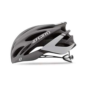 Giro Savant Adult Road Cycling Helmet - Medium (55-59 cm), Matte Titanium/White