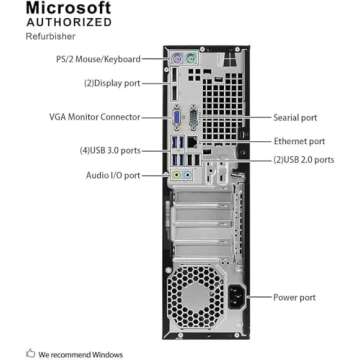 HP ProDesk 600 G2 SFF Desktop Computer PC with 24" FHD Monitor, Core i5-6500 3.2GHz, 16GB RAM, 1TB SSD, DP Cable, RGB Keyboard&Mouse, RGB Speakers, Windows10 Pro (Renewed)