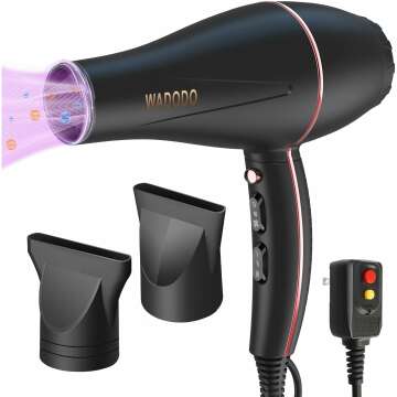 Ionic Hair Dryer 2200W | Professional Fast-Drying Blow Dryer for All Hair Types