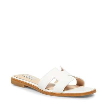 Steve Madden Hadyn Sandal in White Leather Size 10